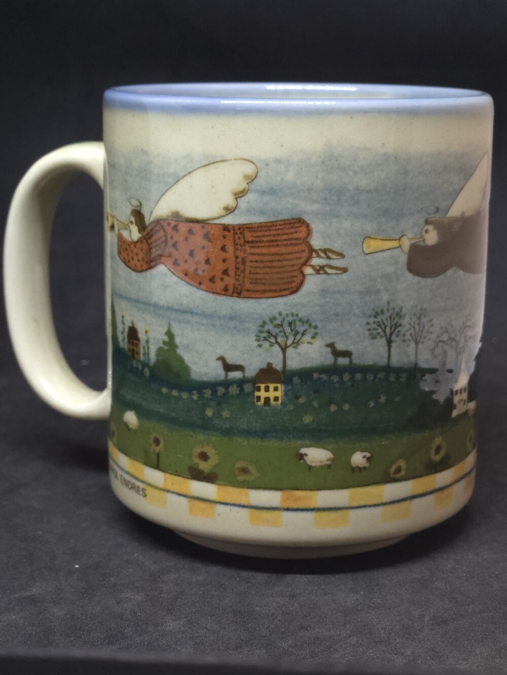 Vtg Otagiri Carol Endres Peace in the County Folk Art Design Japan